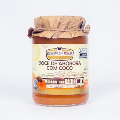 DOCE DE ABOBORA COM COCO RESERVA DE MINAS 650g