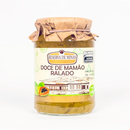 DOCE DE MAMAO RALADO RESERVA DE MINAS 640g