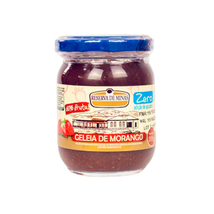 GELEIA DE MORANGO ZERO AÇUCAR RESERVA DE MINAS 200g